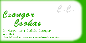 csongor csokas business card